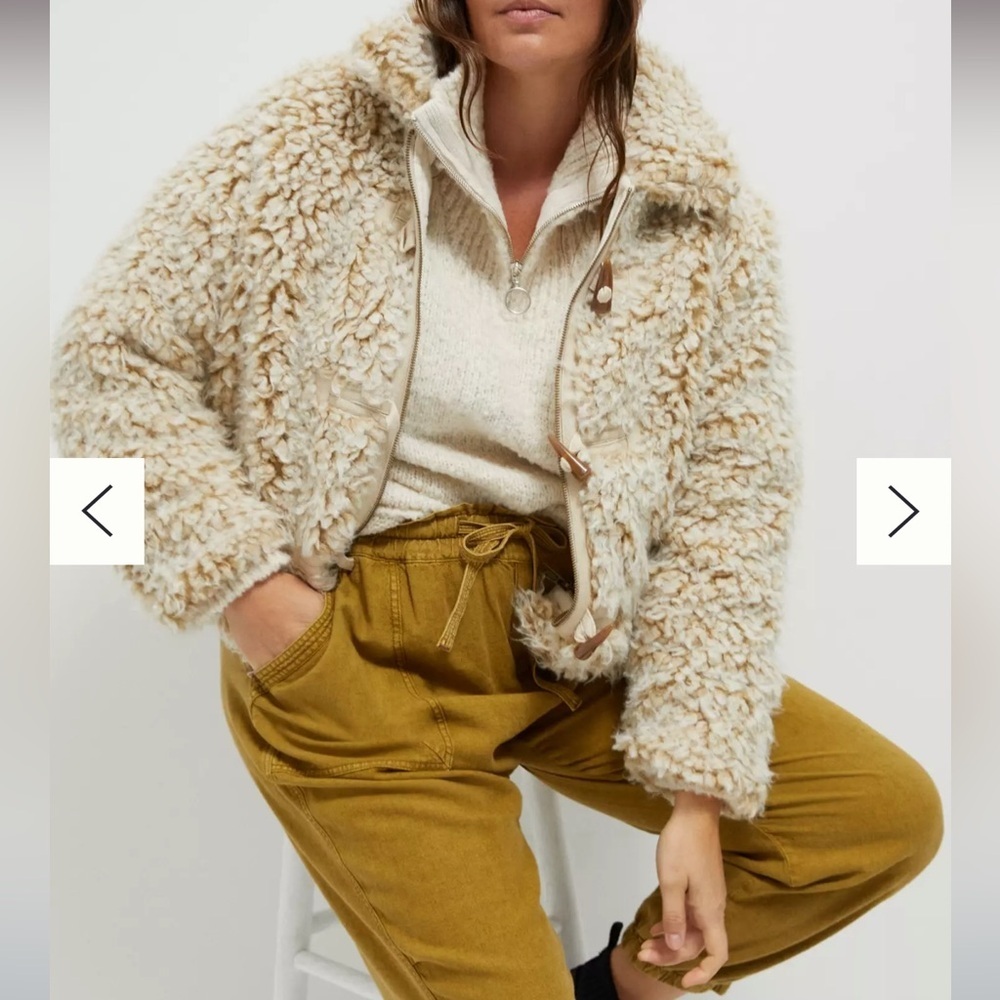 BNNW anthropolgie brenna faux fur coat - Picture 3 of 10
